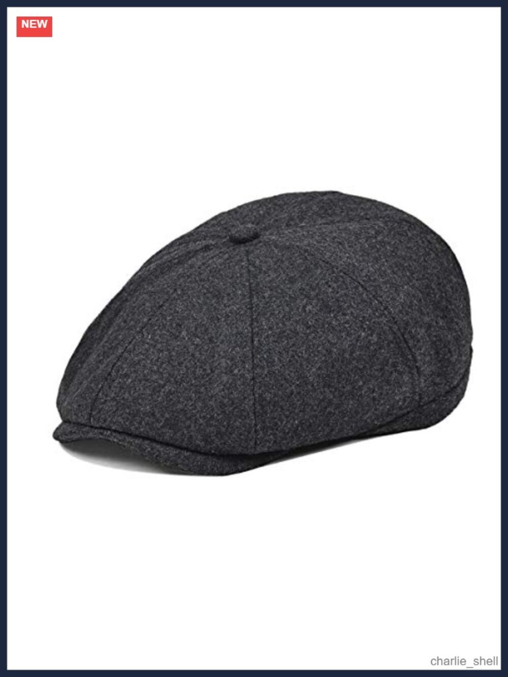 Wool Blend 8 Panel Newsboy Cap Tweed Hat Quilted Lining